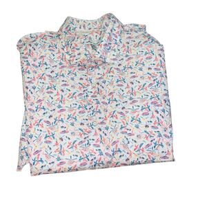 Peter Millar short sleeved Oahu Magnum PI inspired button down shirt XL